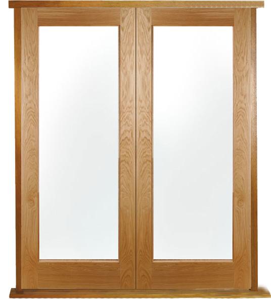 Pattern 20 Prehung Solid Oak Bespoke French Doors