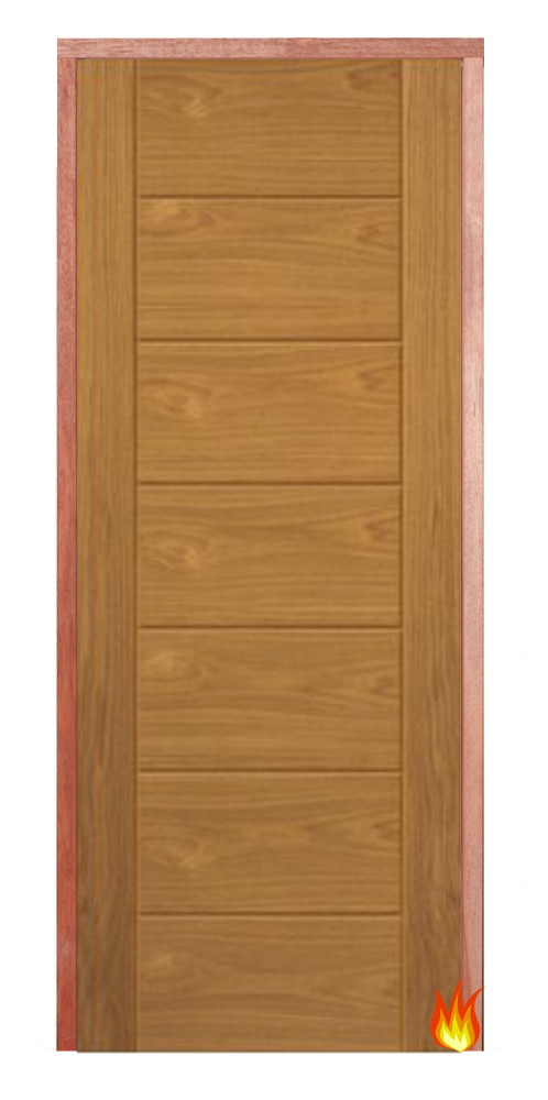 Palmomino Oak PAS 24 Fire-Resistant Flat Entrance Door Set