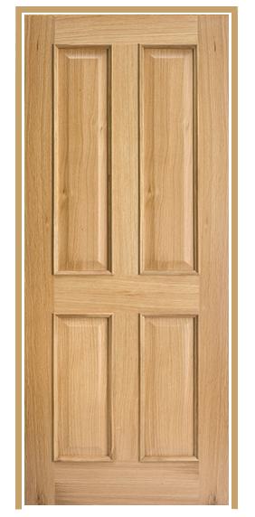 Regency 4 RM2S Panel Internal Oak Prehung Door (un-finished)