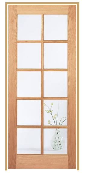SA Glazed (clear) Internal Oak Prehung Door (un-finished)
