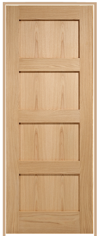 Shaker Internal Oak Prehung Door (un/pre-finished)