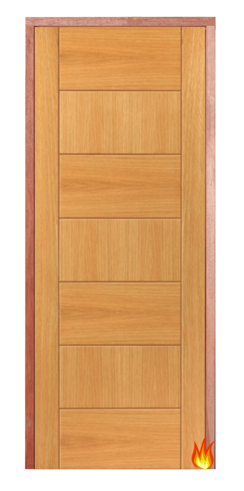 Sirocco Oak PAS 24 Fire-Resistant Flat Entrance Door Set