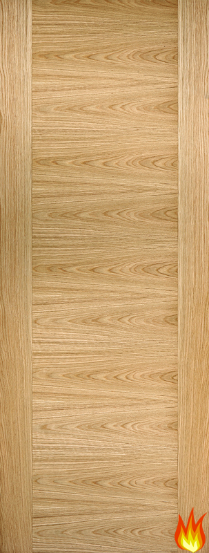 Flush Contemporary Oak Fire Door FD30 (pre-finished)