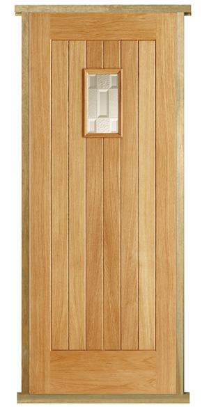 Oak Suffolk 1-Light Pre-hung Door Set