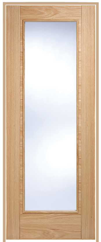 Vancouver Pattern 10 Oak Prehung Door (pre-finished)