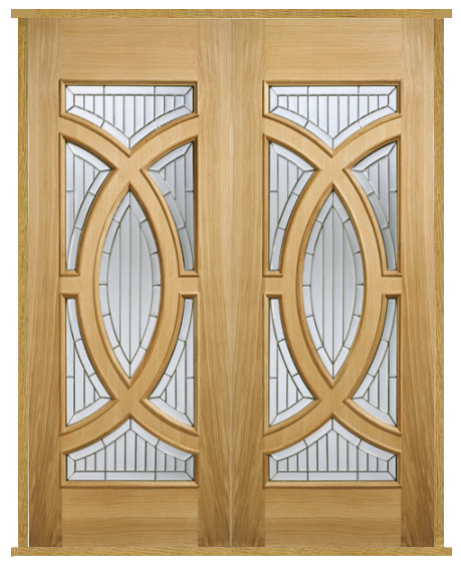 Majestic Oak PreHung Oak Double/French Doors