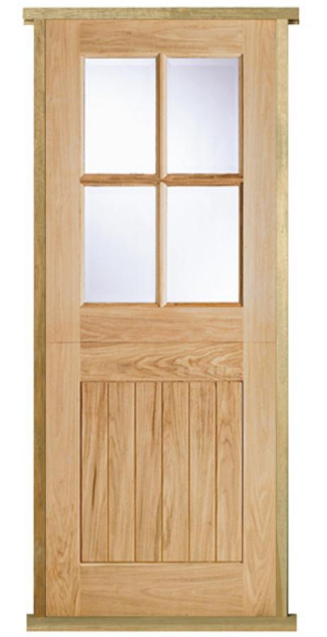 Pre-hung 4-Light Oak Stable Door Set