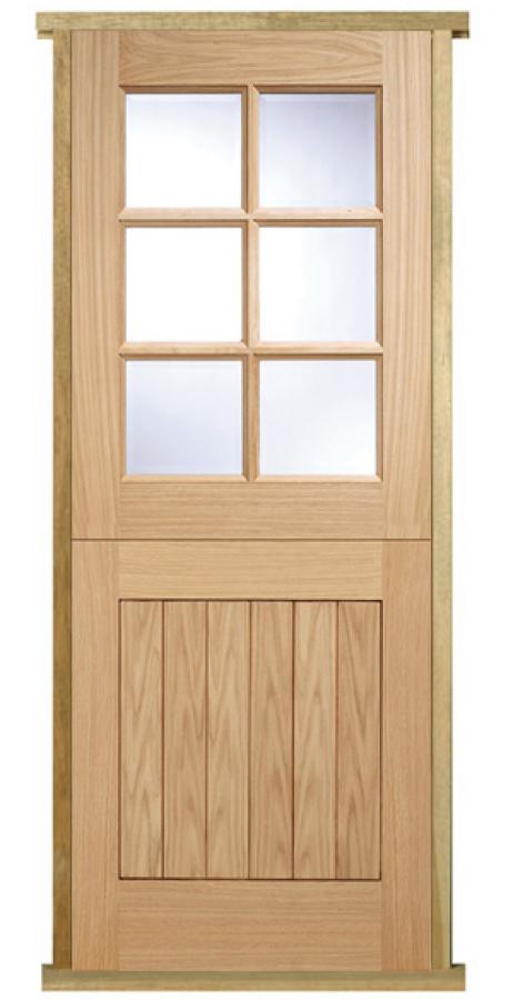 Pre-hung Oak Stable Door 6-Light