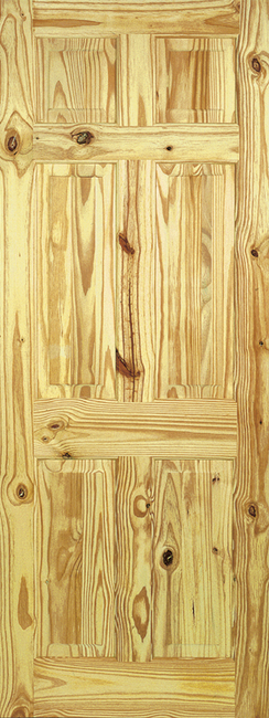 6 Panel Knotty Pine Internal Door