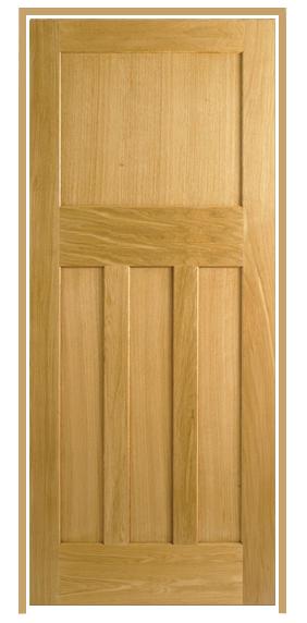 DX 30's Style Oak Prehung Door (un-finished)