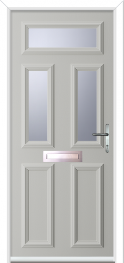 2 Panel/3-Light Timber-Like Prehung Composite Door (pre-finished)