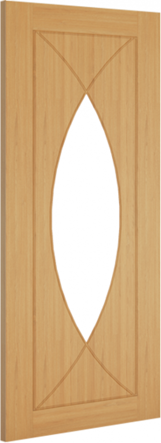 Amalfi (clear glass) Oak Door with 18mm Lippings (pre-finished)