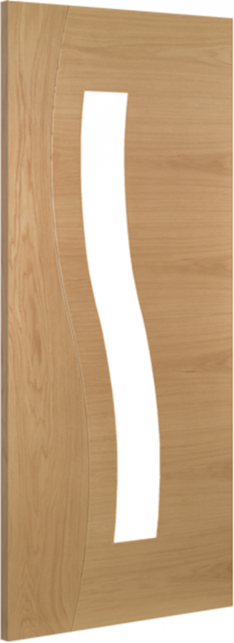 Cadiz Oak Internal Door with Clear Glass (pre-finished)