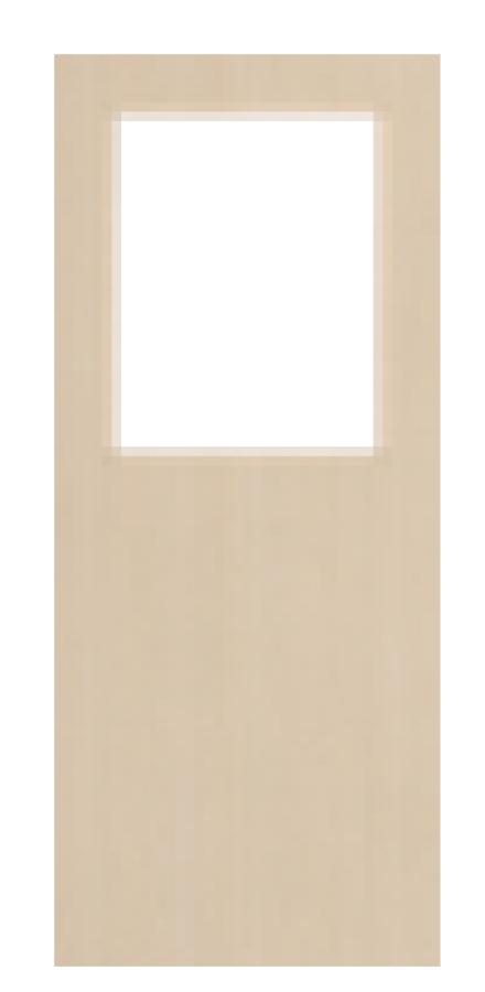 Ash Veneered Door with Glass Opt. 1 (pre-finished)