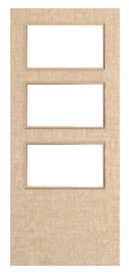 Ash Veneered Door with Glass Opt. 3 (pre-finished)