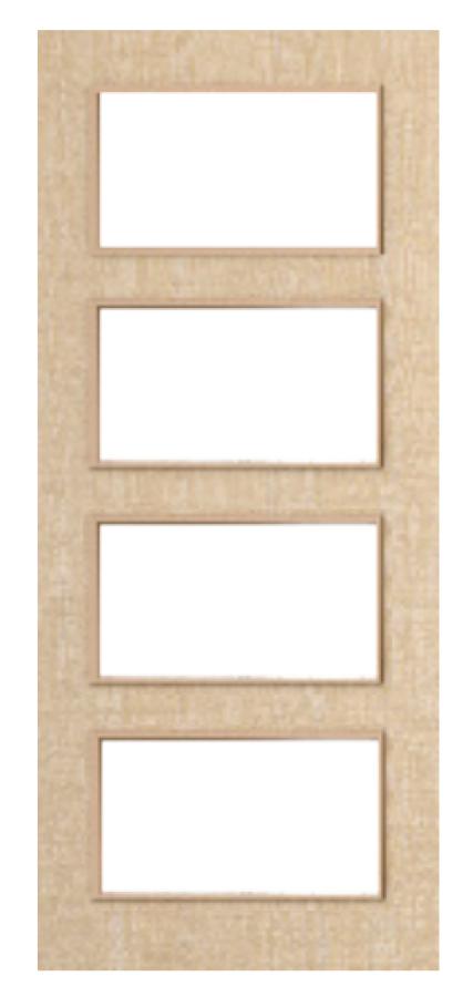 Ash Veneered Door with Glass Opt. 4 (pre-finished)