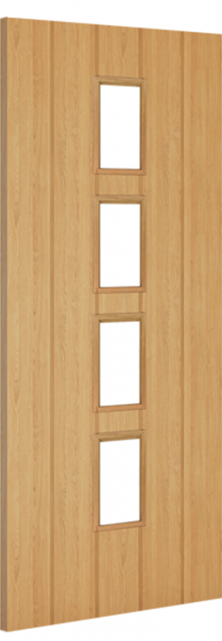 Galway Internal Oak Door with Clear Glass (18mm lippings)