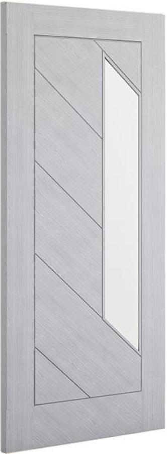 Torino Light Grey Door with Clear Glass (18mm lippings)
