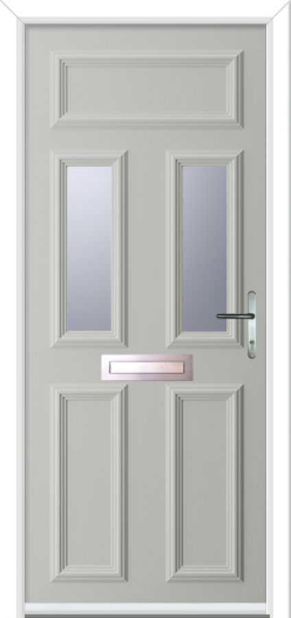 3 Panel/2-Light Timber-Like Prehung Composite Door (pre-finished)