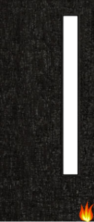 Flush Dark Grey Ash Fire Door with Glass (Opt. 13)