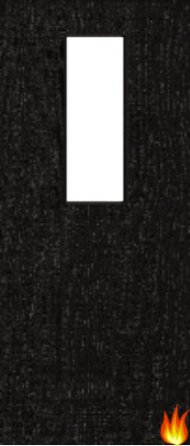 Flush Dark Grey Ash Fire Door with Glass (Opt. 14)