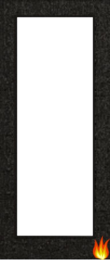 Flush Dark Grey Ash Fire Door with Glass (Opt. 5)