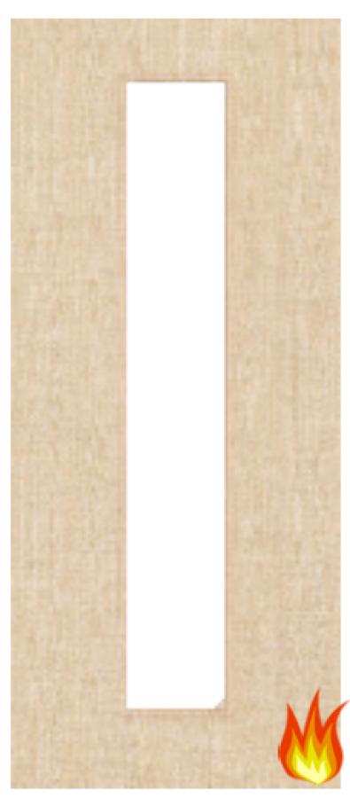 Ash Veneered Fire Door with Glass Opt. 10 (pre-finished)