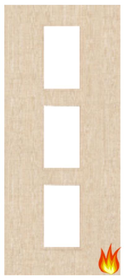 Ash Veneered Fire Door with Glass Opt. 11 (pre-finished)