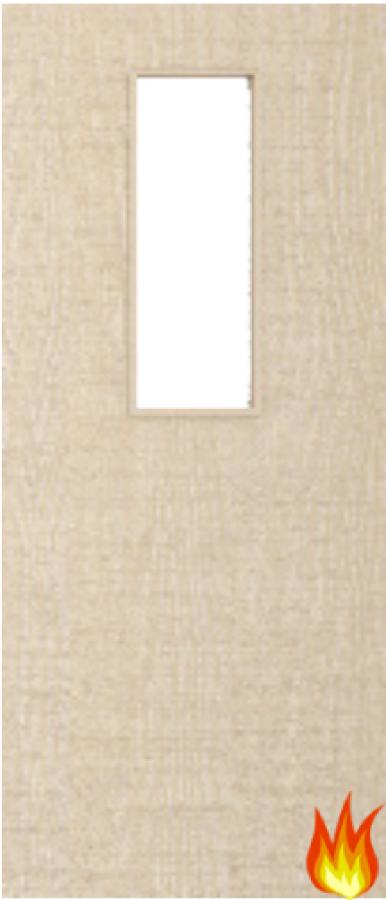Ash Veneered Fire Door with Glass Opt. 14 (pre-finished)