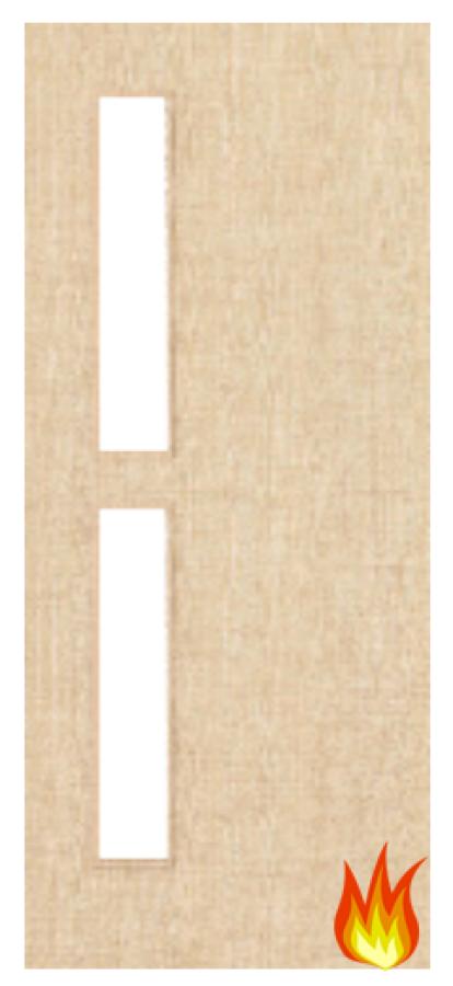 Ash Veneered Fire Door with Glass Opt. 7 (pre-finished)