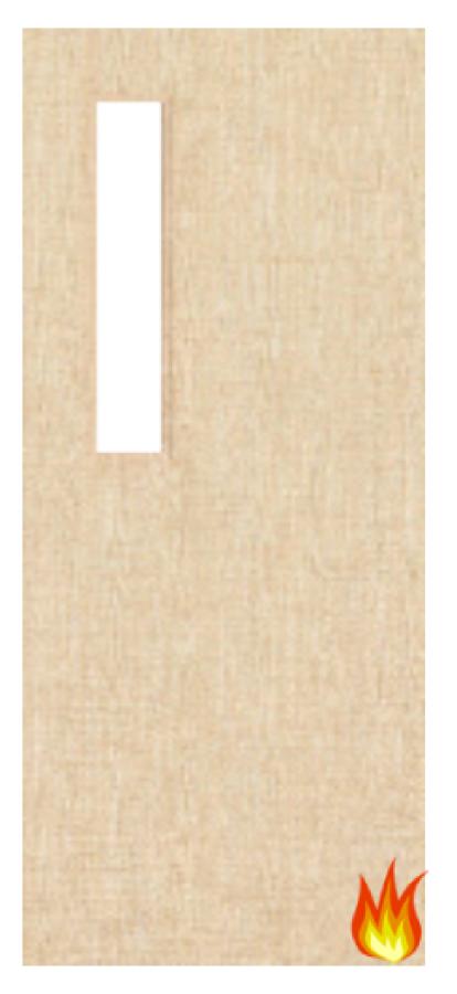 Ash Veneered Fire Door with Glass Opt. 8 (pre-finished)