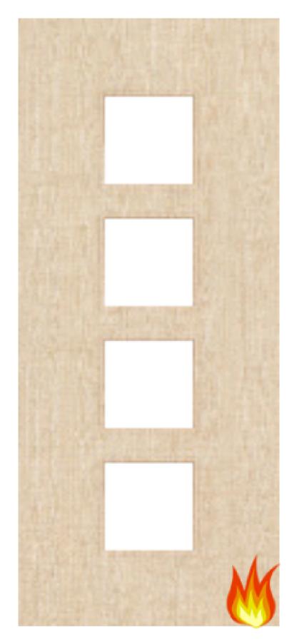 Ash Veneered Fire Door with Glass Opt. 9 (pre-finished)
