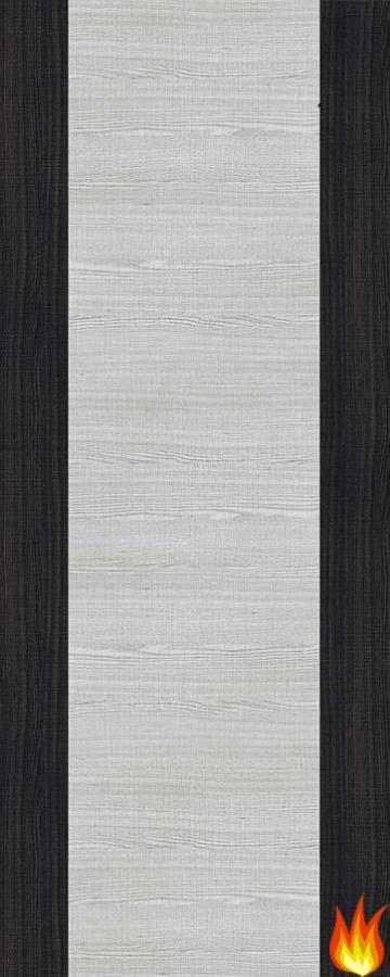 D102 Light Grey with Dark Grey Stiles Internal 30 Minute Fire Door FD30 (pre-finished)