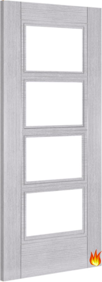 Montreal Light Grey Glazed Internal Fire Door (18mm lippings) FD30