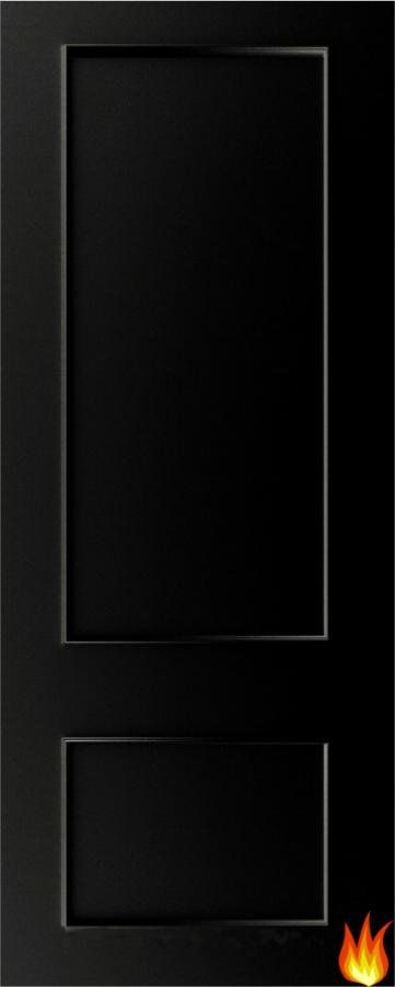 Sandringham Black (pre-finished) Fire Door with 18mm Lippings