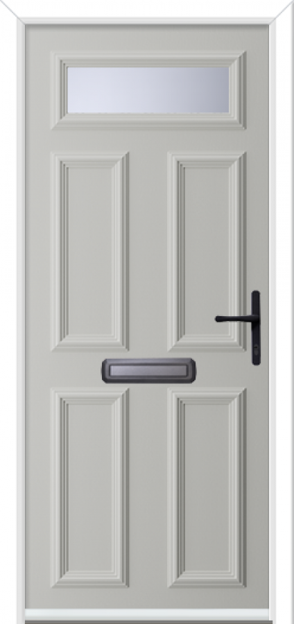 4 Panel/1-Light Timber-Like Prehung Composite Door (pre-finished)