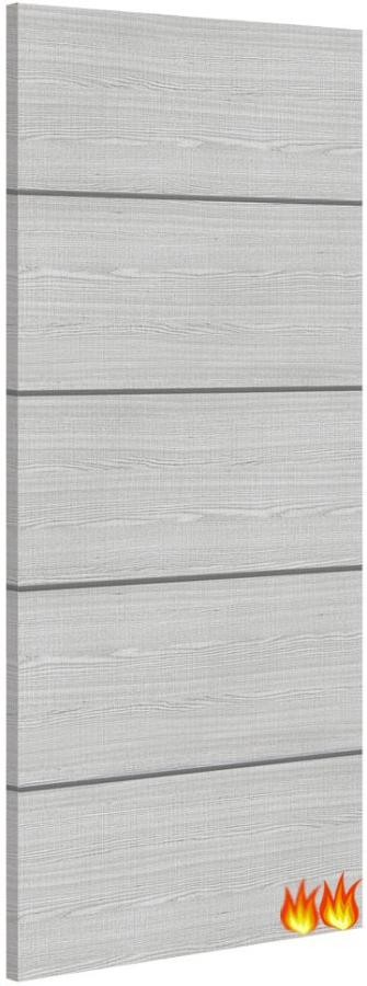 D103 Flush Internal Light Grey with Horizontal Inlays 60 Minute Fire Door (FD60)