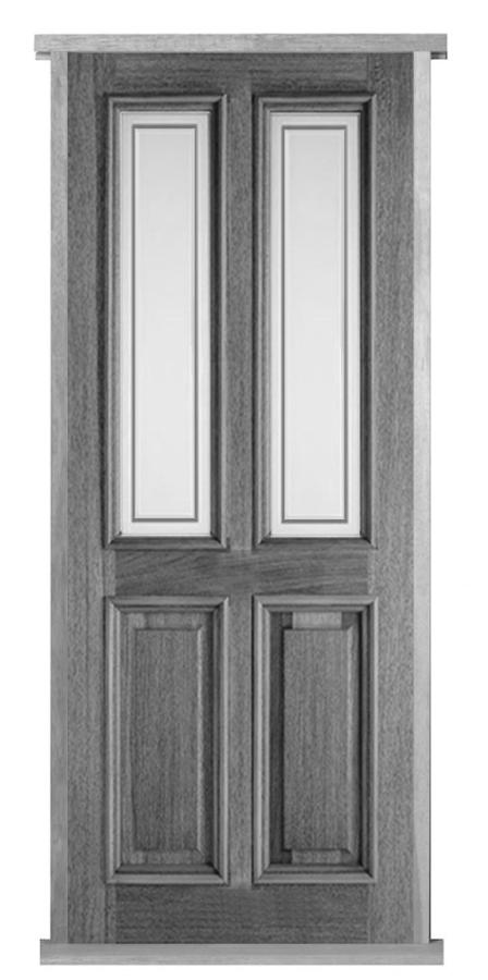 Derby Etched External Solid Accoya Pre-hung Door