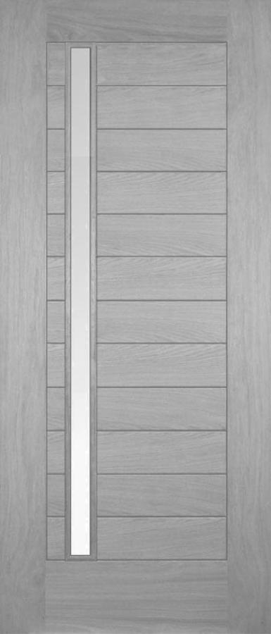 Oslo (offset) Solid Accoya External Door (Bespoke)