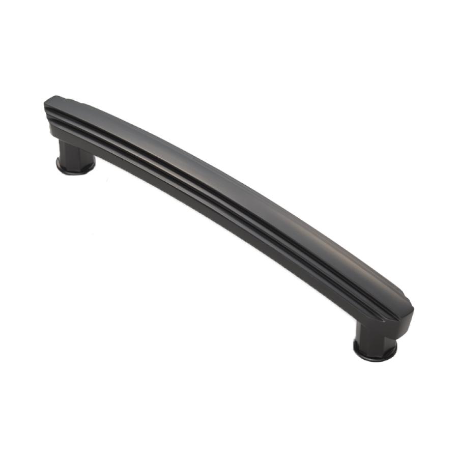 Art Deco Cabinet/Cupboard/Wardrobe Handle - Matt Black