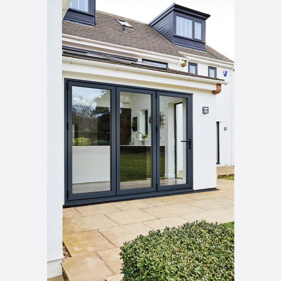 Grey Aluminium Bi-folding Doors (2.4m)