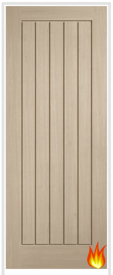 Mexicano Blonde Oak Prehung Internal Fire Door (pre-finished)