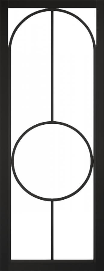 Bowery Black (pre-finished) Internal Door with Clear Glass