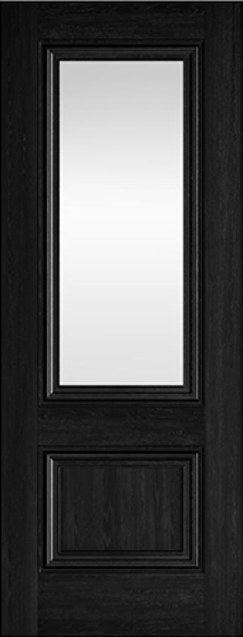 Burghley Black Internal Door with Clear Glass (pre-finished)