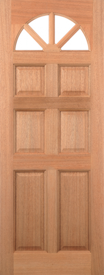 Carolina 6 Panel External Hardwood Door (unglazed)