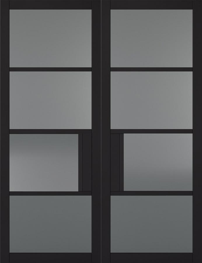 Chelsea Black Double Doors with Tinted Glass (pre-finished)