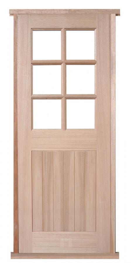 Cottage 6-Light External Hardwood Pre-hung Door Set
