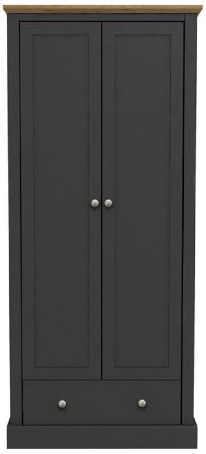 Devon Charcoal Double Wardrobe
