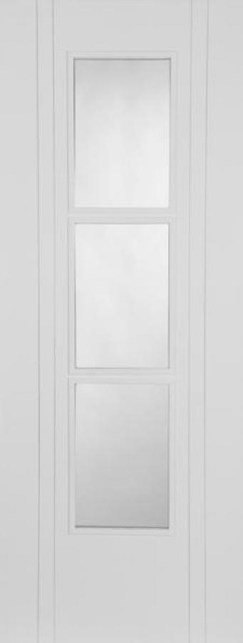 Capri White Primed Internal Door with Clear Glass