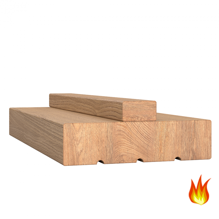 Oak Veneered (hardwood core) Fire Door Lining Kit FD30